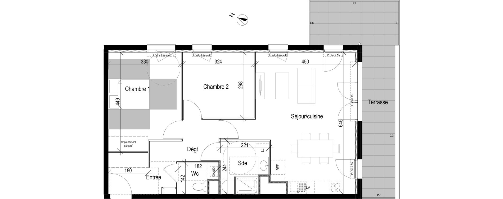 Appartement T3 de 68,69 m2 &agrave; Woippy Les c&ocirc;teaux