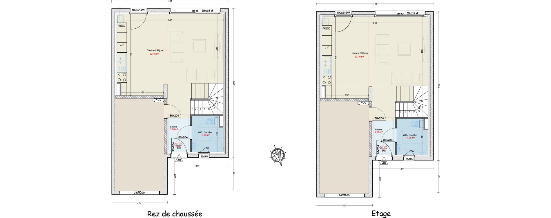 Maison T4 de 88,55 m2 &agrave; Woippy Les c&ocirc;teaux