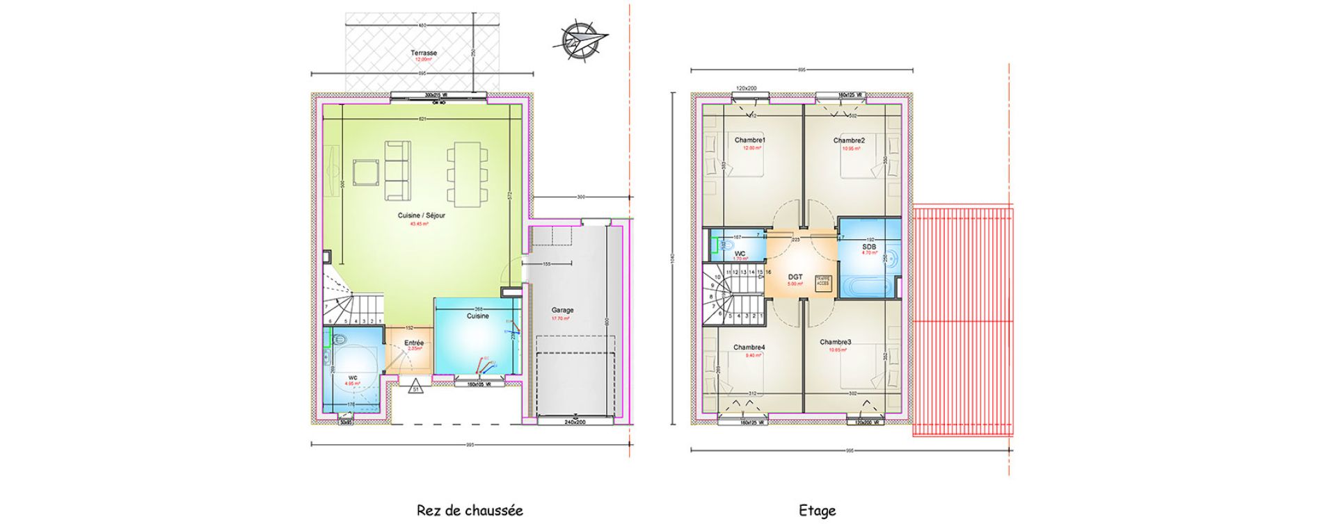 Maison T5 de 105,15 m2 &agrave; Woippy Les c&ocirc;teaux