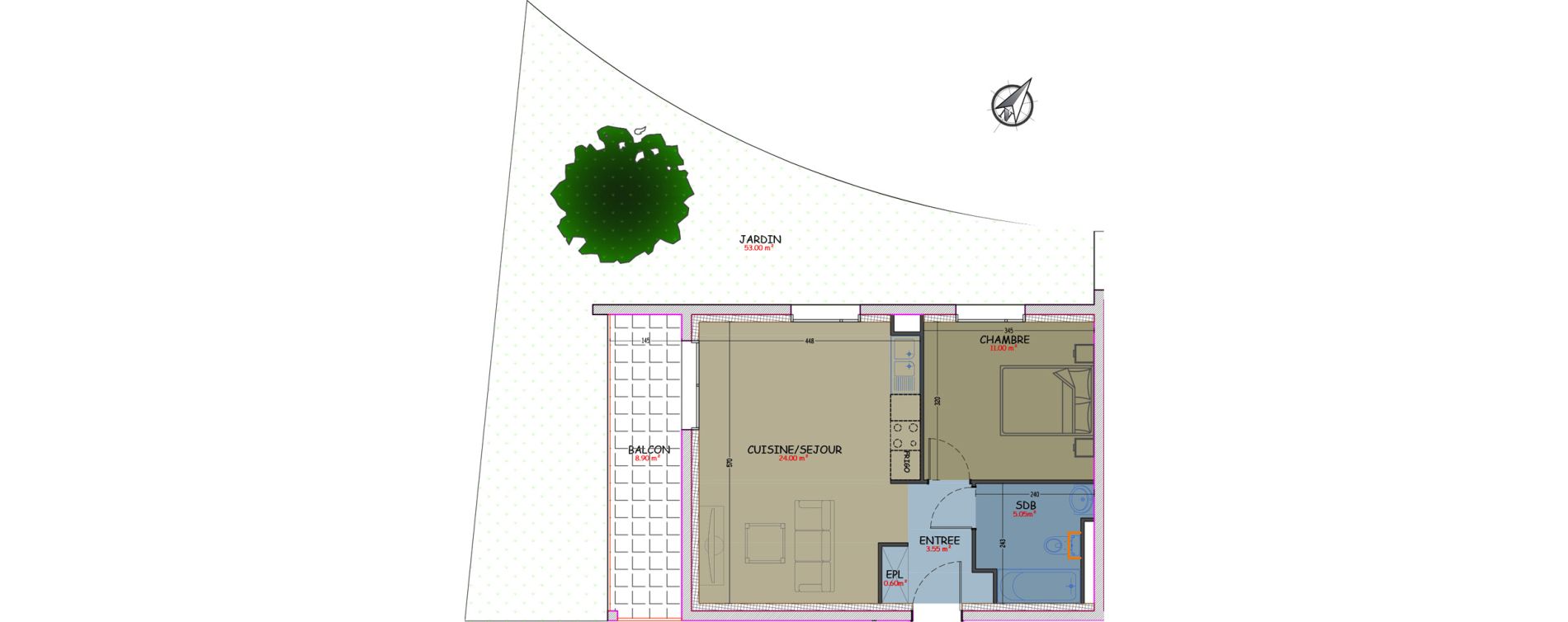 Appartement T2 de 44,20 m2 &agrave; Woippy Les c&ocirc;teaux