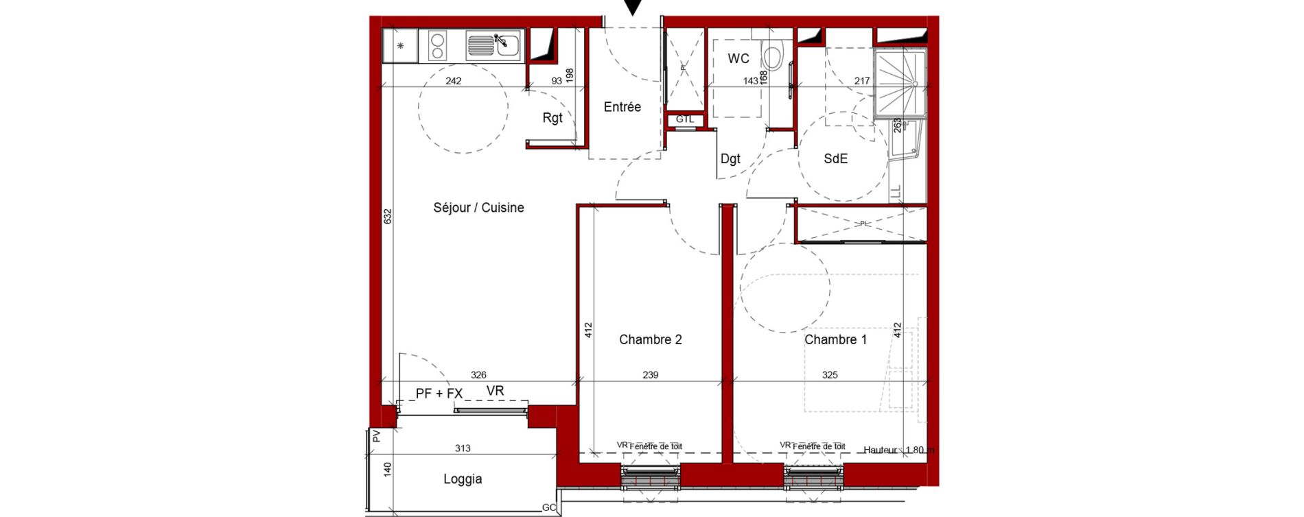 Appartement T3 de 59,48 m2 &agrave; Laon Centre