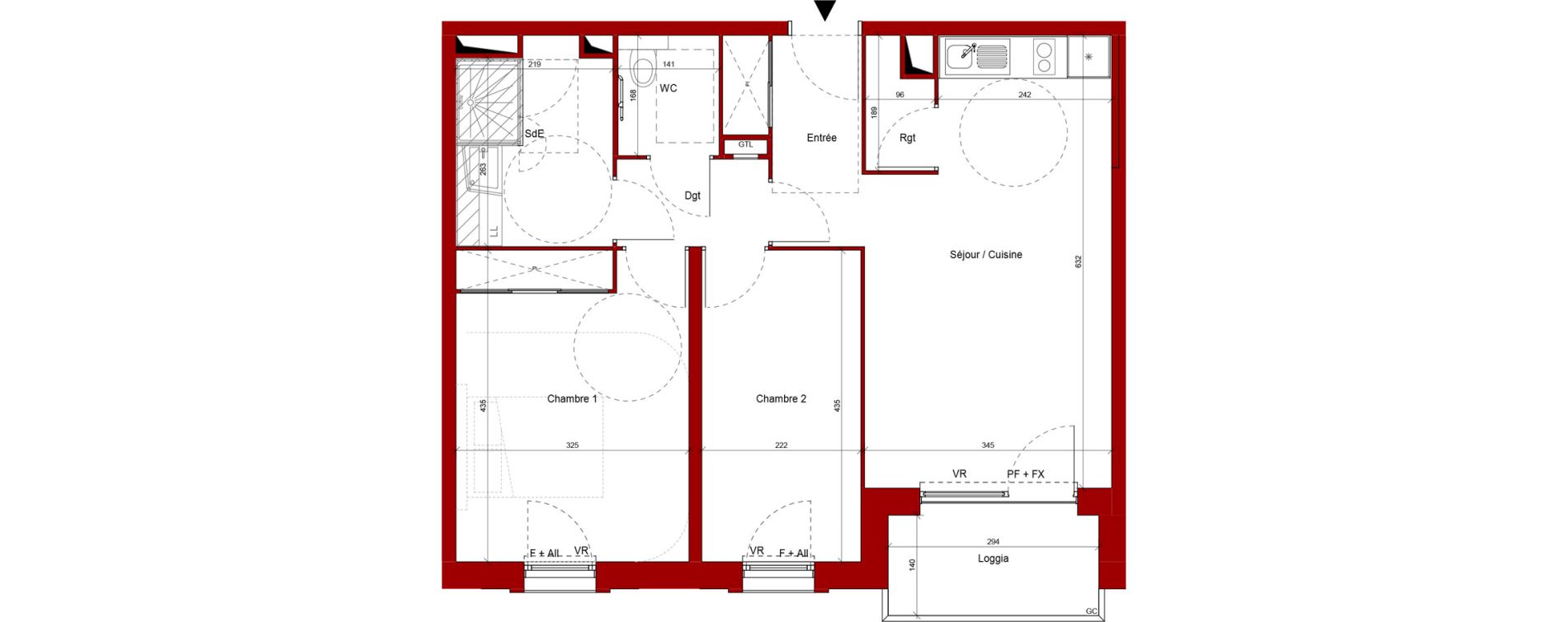 Appartement T3 de 60,79 m2 &agrave; Laon Centre