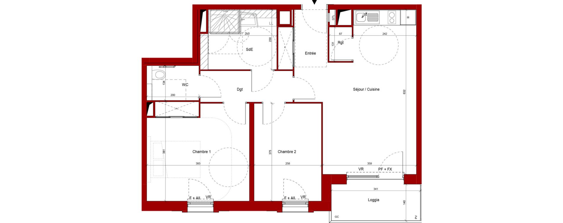 Appartement T3 de 64,56 m2 &agrave; Laon Centre