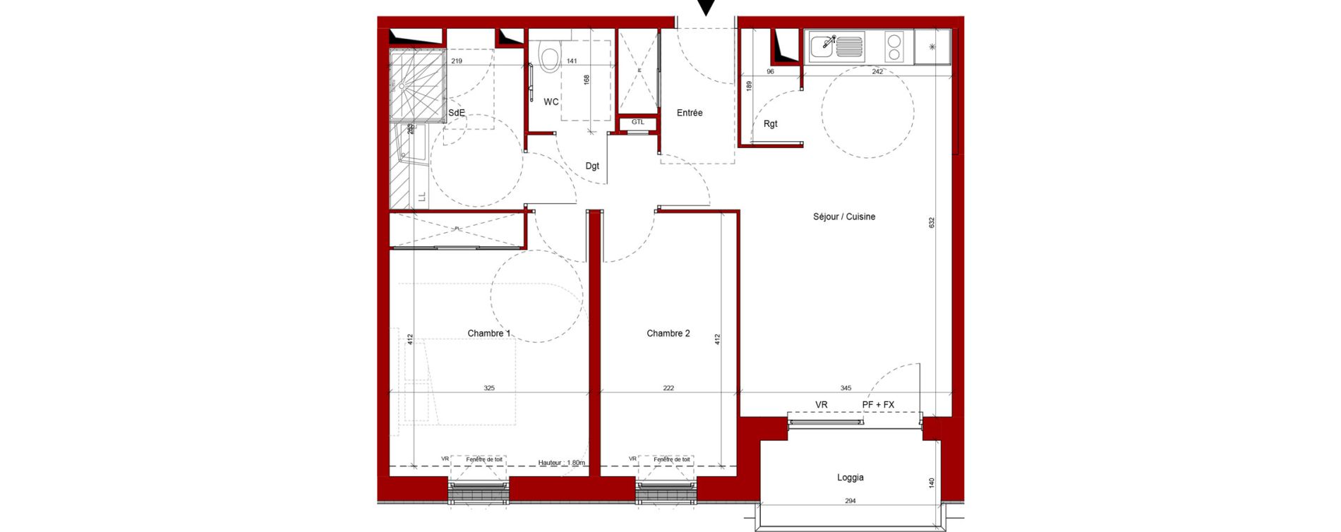 Appartement T3 de 59,52 m2 &agrave; Laon Centre