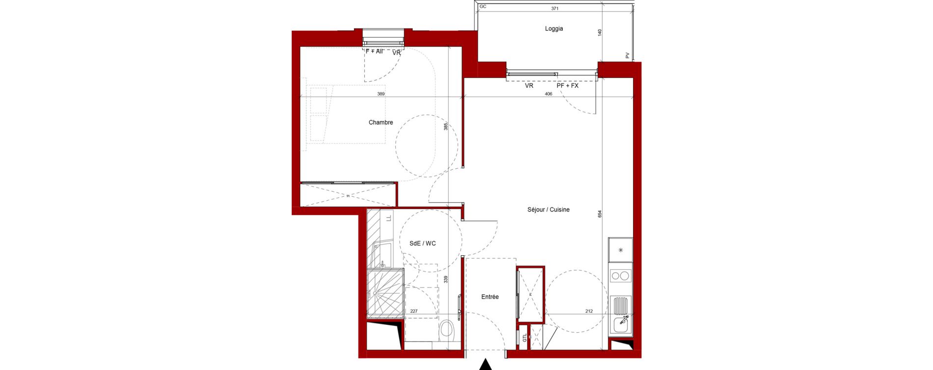 Appartement T2 de 48,00 m2 &agrave; Laon Centre