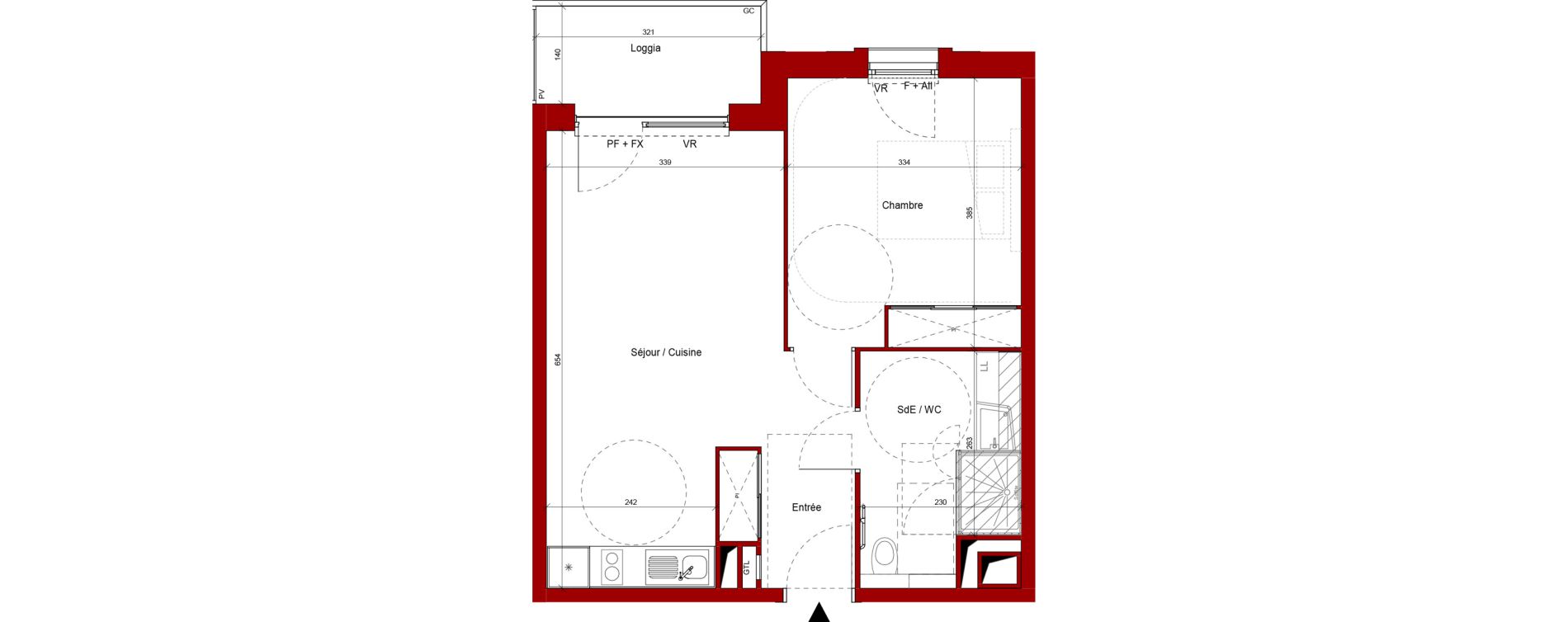 Appartement T2 de 45,00 m2 &agrave; Laon Centre