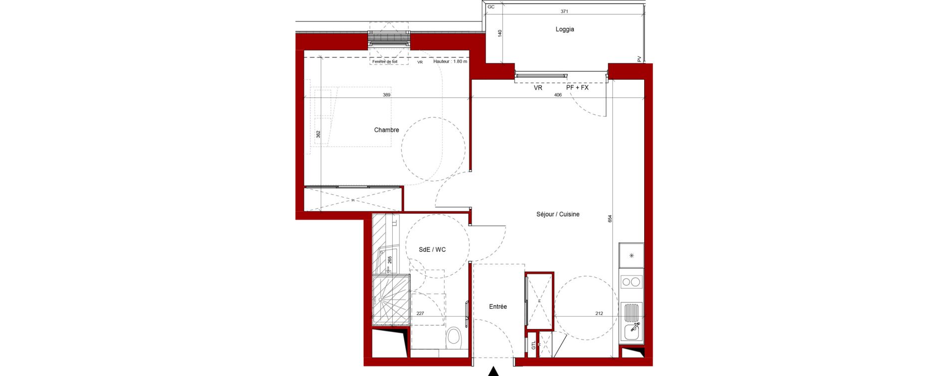 Appartement T2 de 47,10 m2 &agrave; Laon Centre