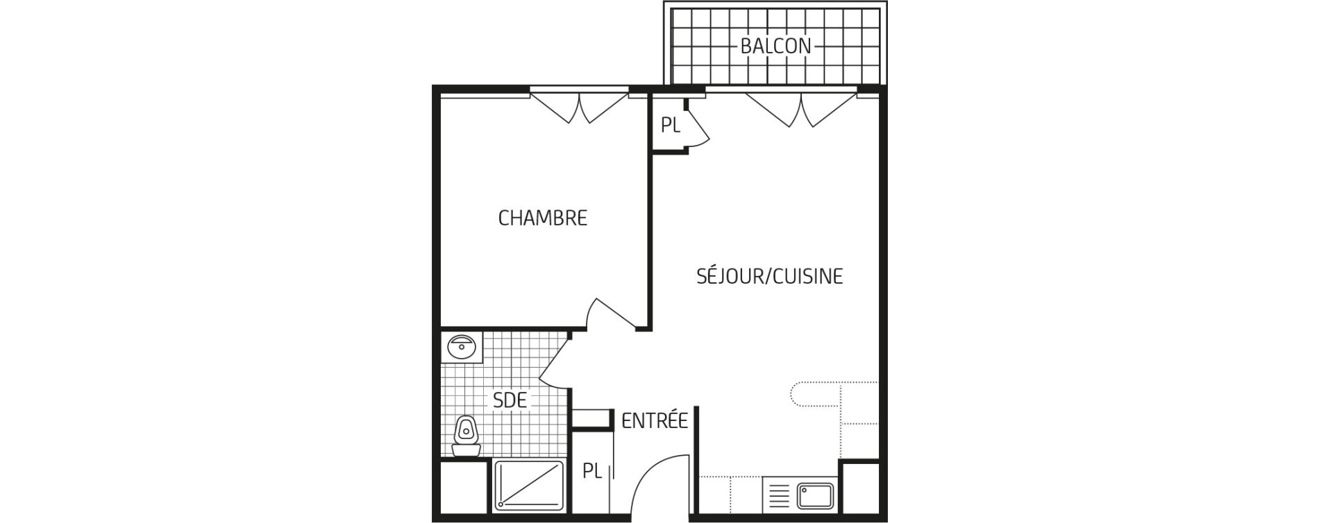 Appartement T2 de 42,63 m2 &agrave; Villers-Cotter&ecirc;ts Centre