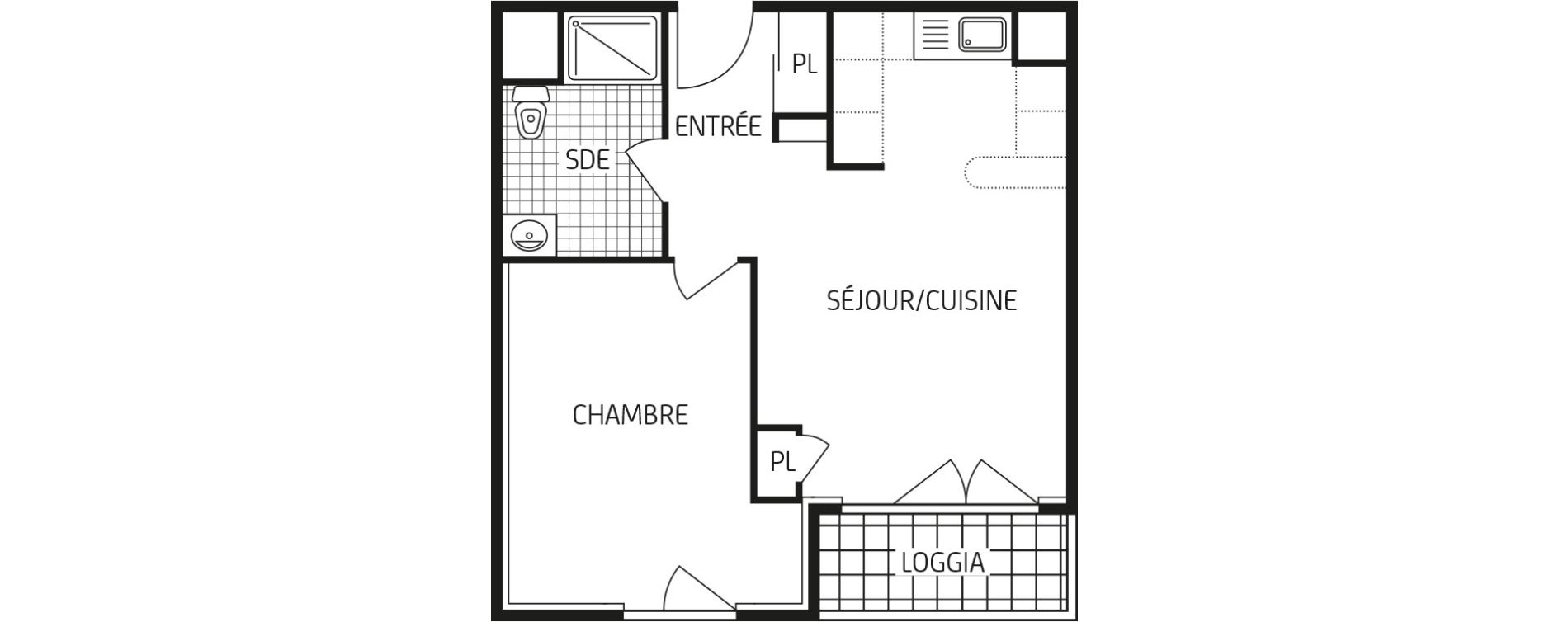Appartement T2 de 41,77 m2 &agrave; Villers-Cotter&ecirc;ts Centre