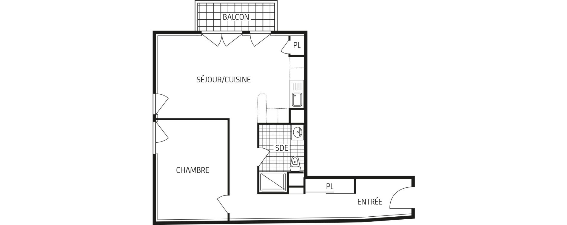Appartement T2 de 52,24 m2 à Villers-Cotterêts Centre