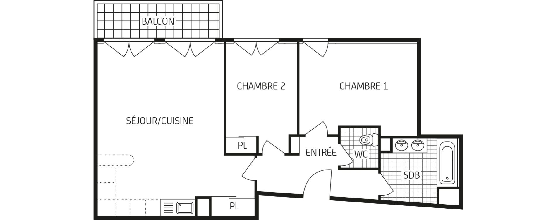 Appartement T3 de 61,41 m2 &agrave; Villers-Cotter&ecirc;ts Centre