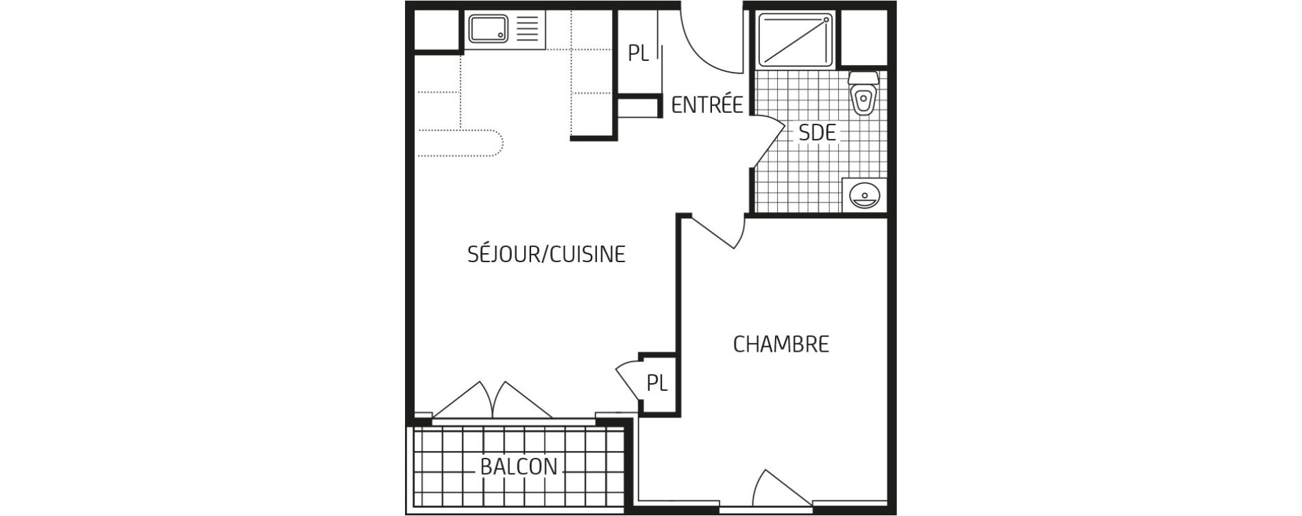 Appartement T2 de 42,70 m2 à Villers-Cotterêts Centre