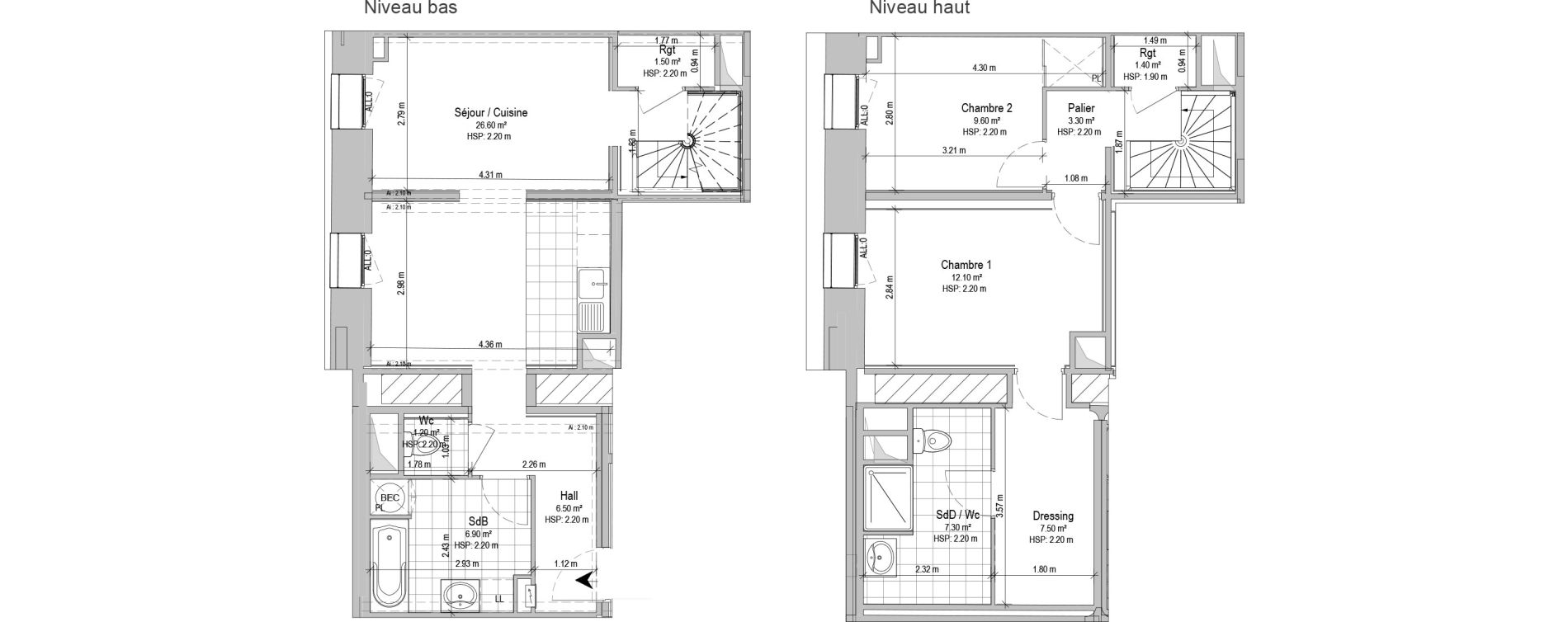 Duplex T3 de 83,90 m2 &agrave; Armenti&egrave;res Salengro