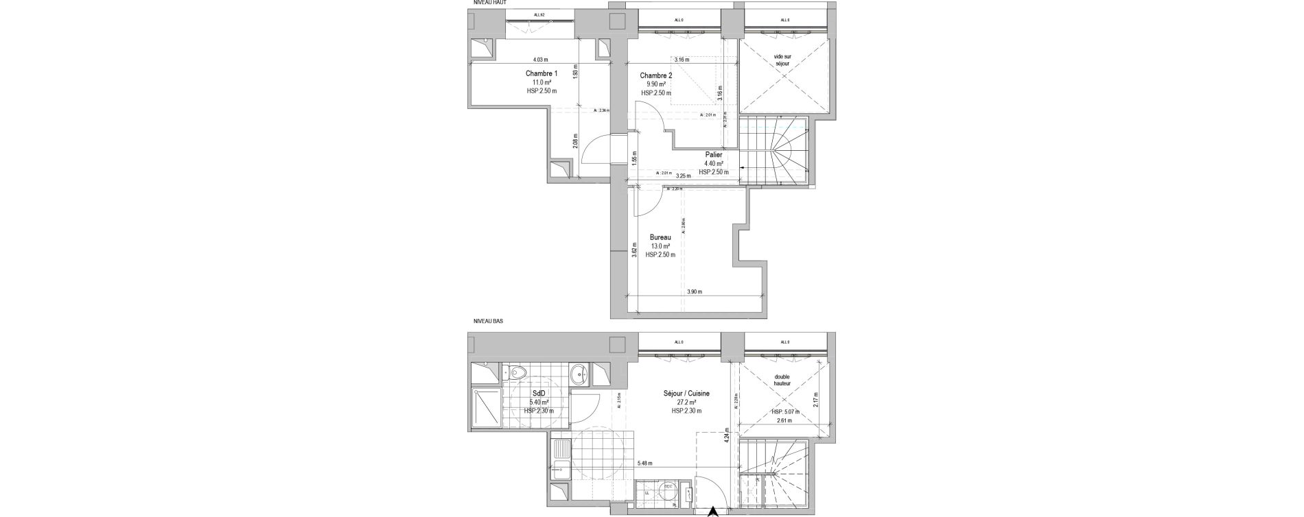 Duplex T3 de 70,90 m2 &agrave; Armenti&egrave;res Salengro