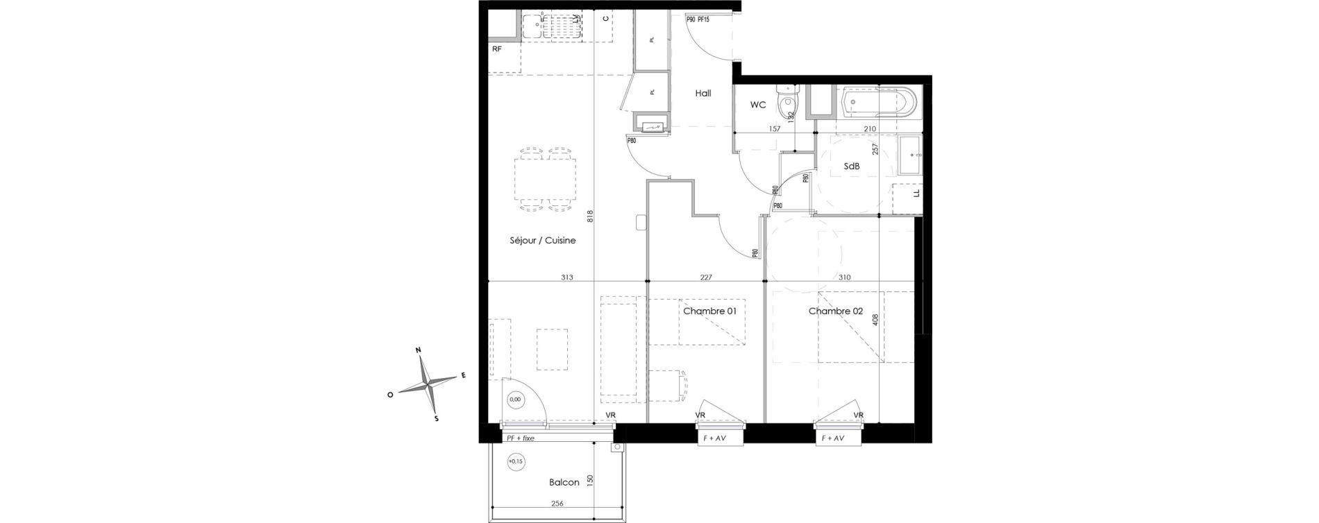 Appartement T3 de 61,71 m2 &agrave; Armenti&egrave;res Bizet - l&eacute;o lagrange