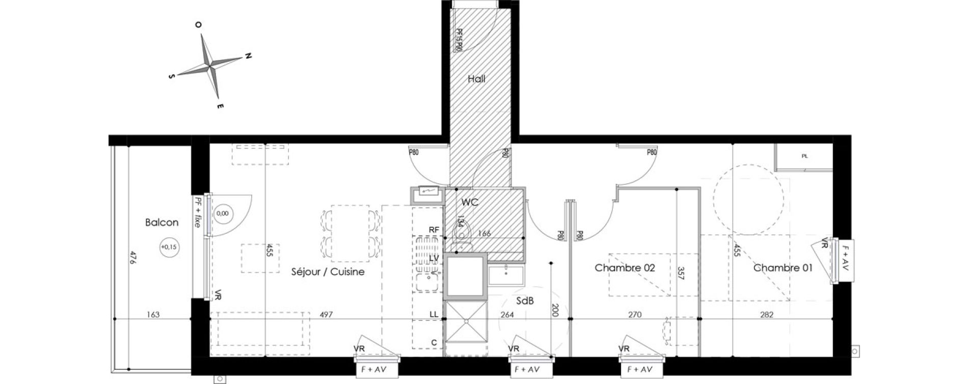 Appartement T3 de 61,94 m2 &agrave; Armenti&egrave;res Bizet - l&eacute;o lagrange