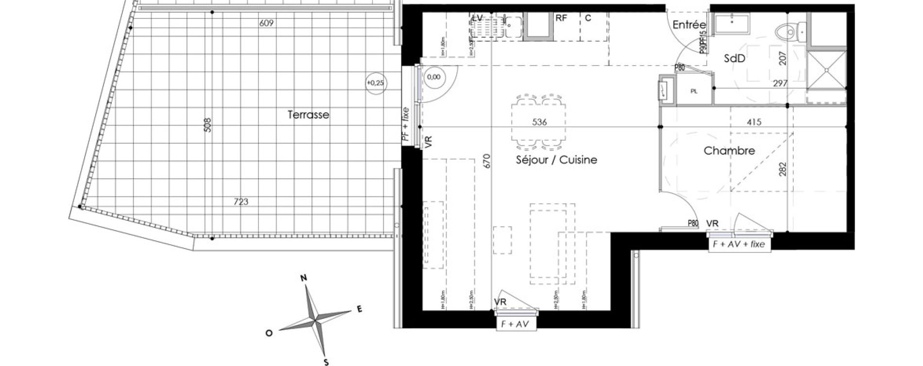 Appartement T2 de 48,55 m2 &agrave; Armenti&egrave;res Bizet - l&eacute;o lagrange