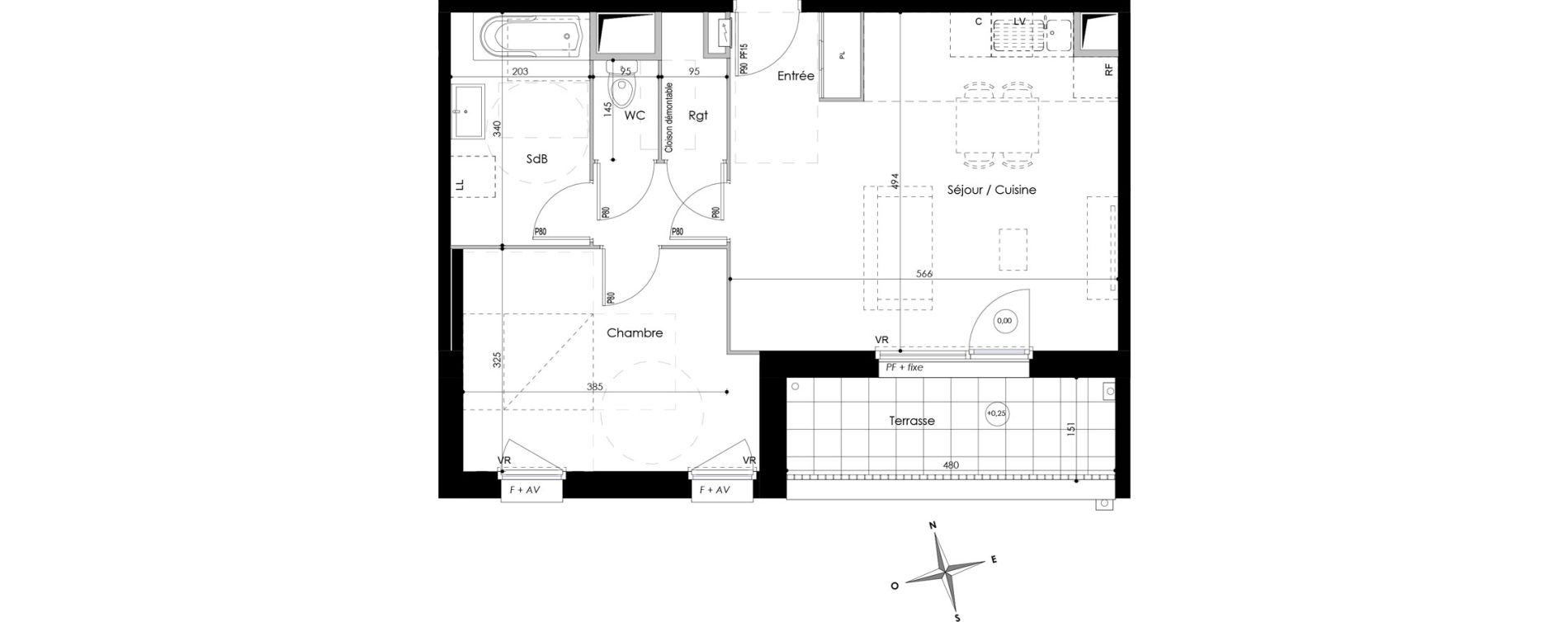 Appartement T2 de 53,23 m2 &agrave; Armenti&egrave;res Bizet - l&eacute;o lagrange