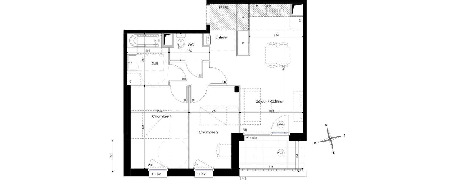 Appartement T3 de 55,93 m2 &agrave; Armenti&egrave;res Bizet - l&eacute;o lagrange