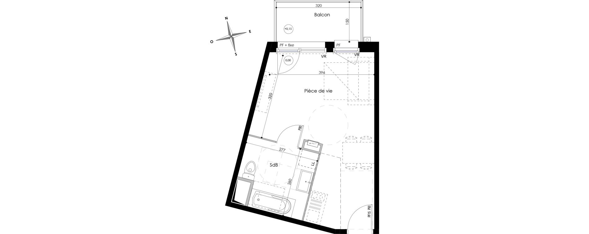 Appartement T1 de 28,91 m2 &agrave; Armenti&egrave;res Bizet - l&eacute;o lagrange