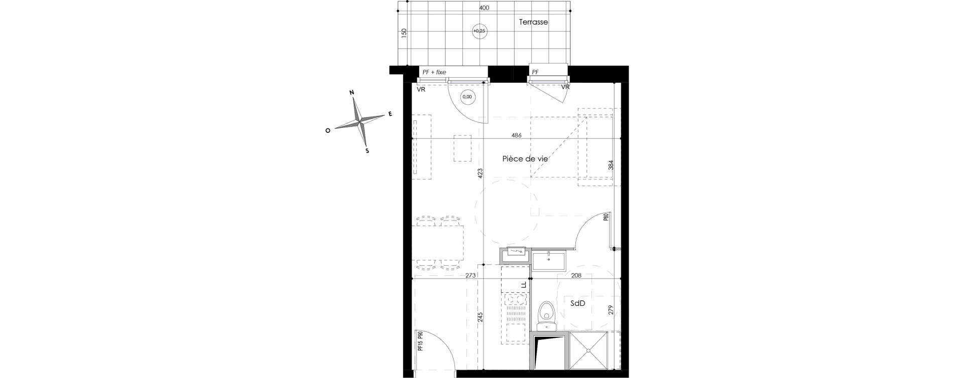 Appartement T1 de 31,18 m2 &agrave; Armenti&egrave;res Bizet - l&eacute;o lagrange