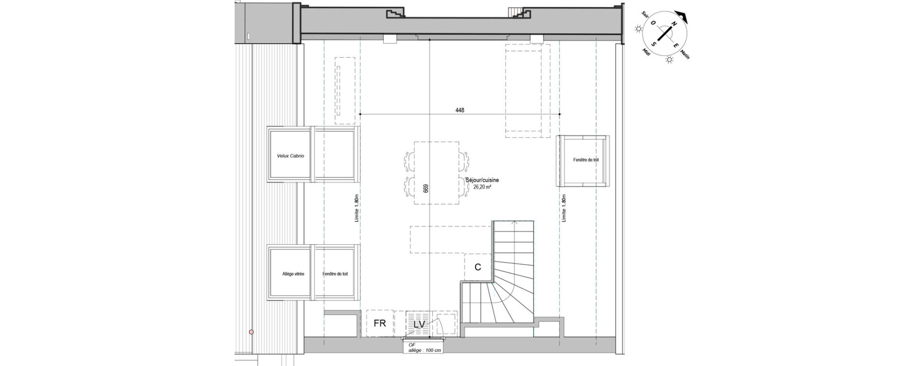 Duplex T3 de 64,29 m2 &agrave; Armenti&egrave;res Centre
