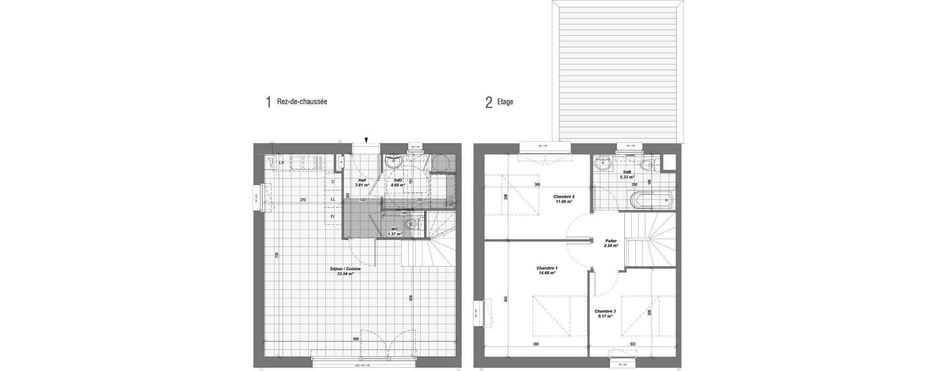 Maison T4 de 85,83 m2 &agrave; Armenti&egrave;res Centre