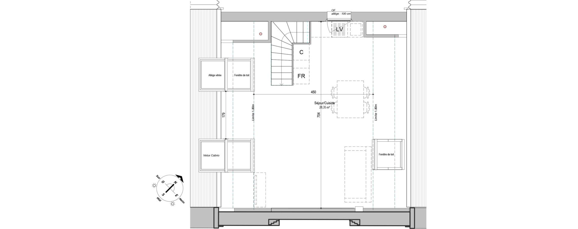 Duplex T3 de 73,20 m2 &agrave; Armenti&egrave;res Centre