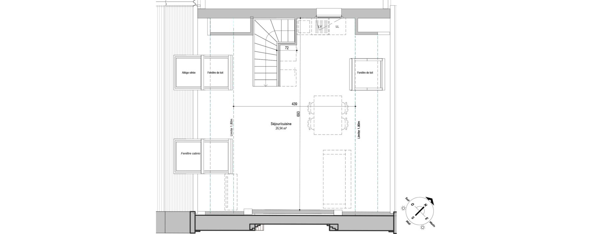 Appartement T3 de 67,25 m2 &agrave; Armenti&egrave;res Centre