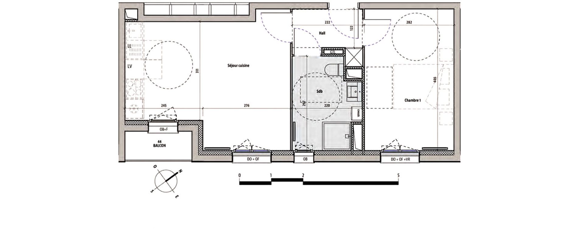 Appartement T2 de 40,85 m2 &agrave; Armenti&egrave;res Centre