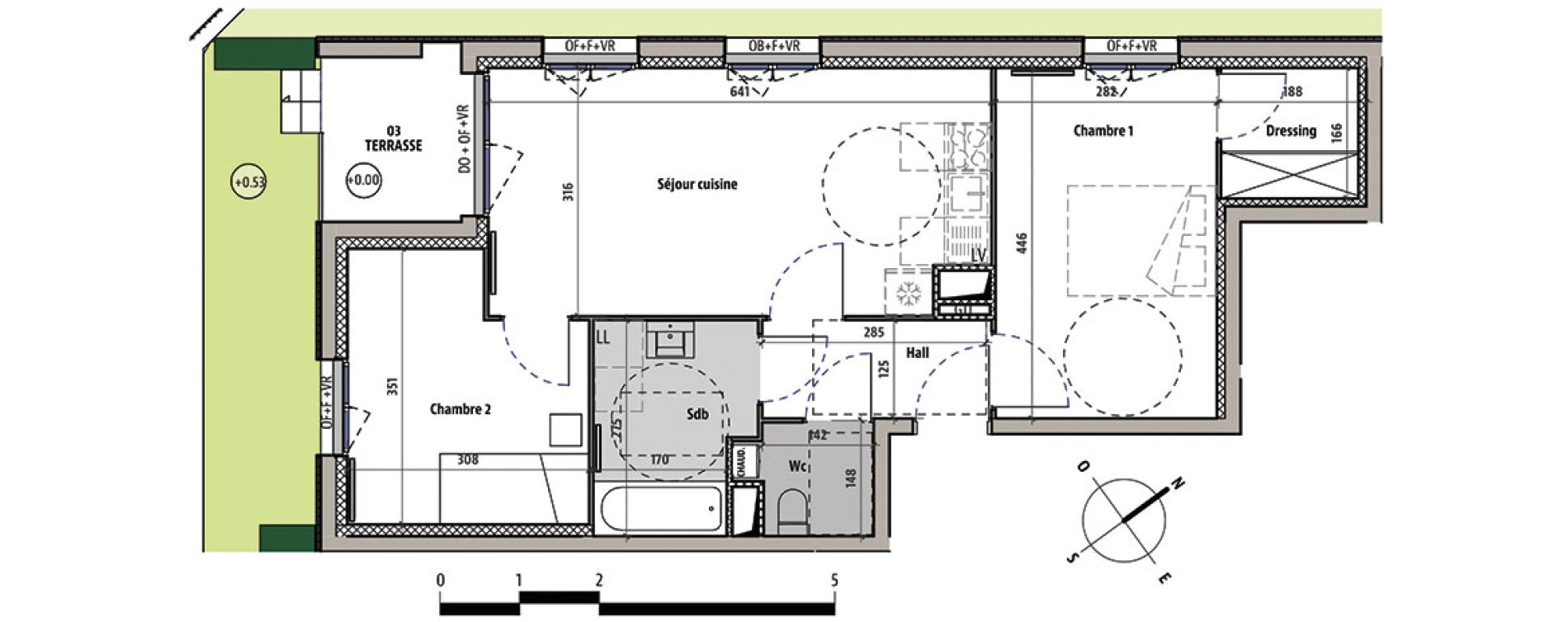 Appartement T3 de 56,00 m2 &agrave; Armenti&egrave;res Centre