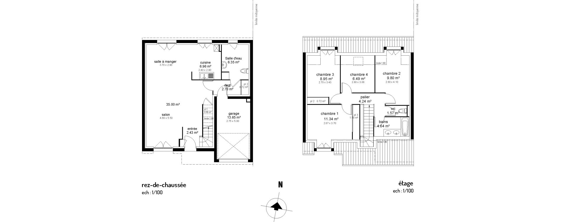 Maison T5 de 103,73 m2 &agrave; Bauvin Centre