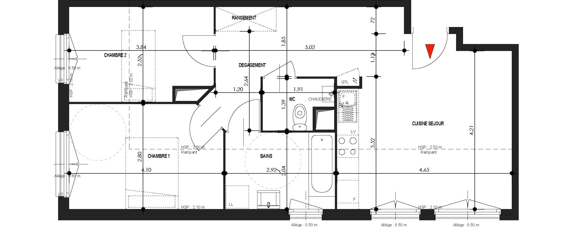 Appartement T3 de 58,50 m2 &agrave; Comines Centre