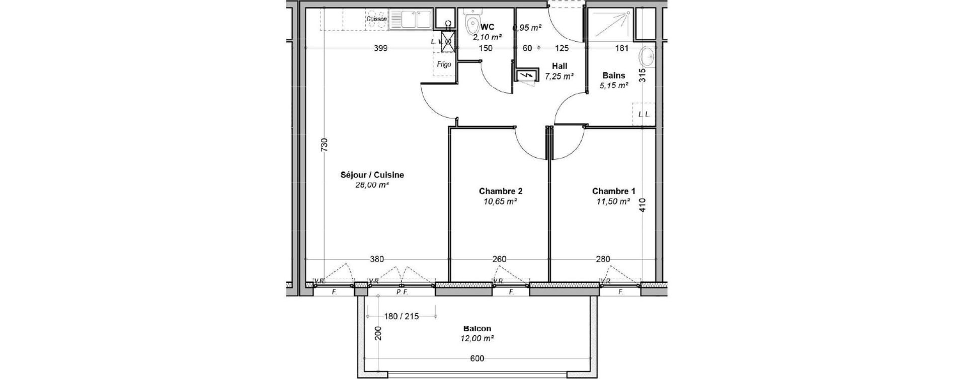 Appartement T3 de 65,60 m2 &agrave; Coudekerque-Branche Centre