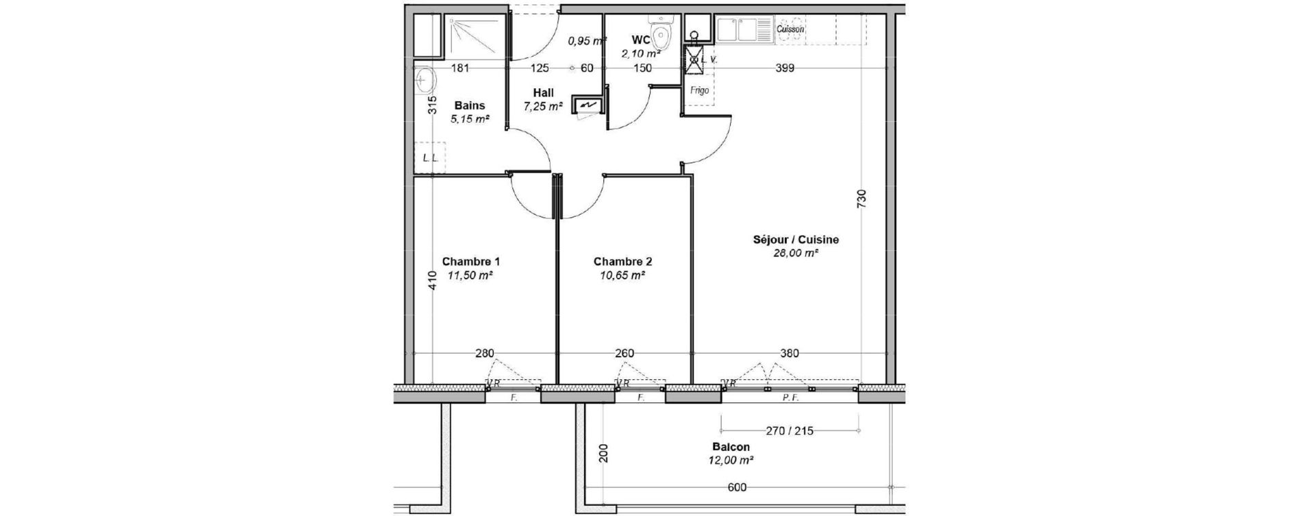 Appartement T3 de 65,60 m2 &agrave; Coudekerque-Branche Centre