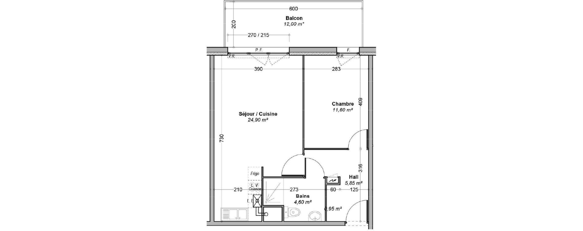 Appartement T2 de 47,90 m2 &agrave; Coudekerque-Branche Centre