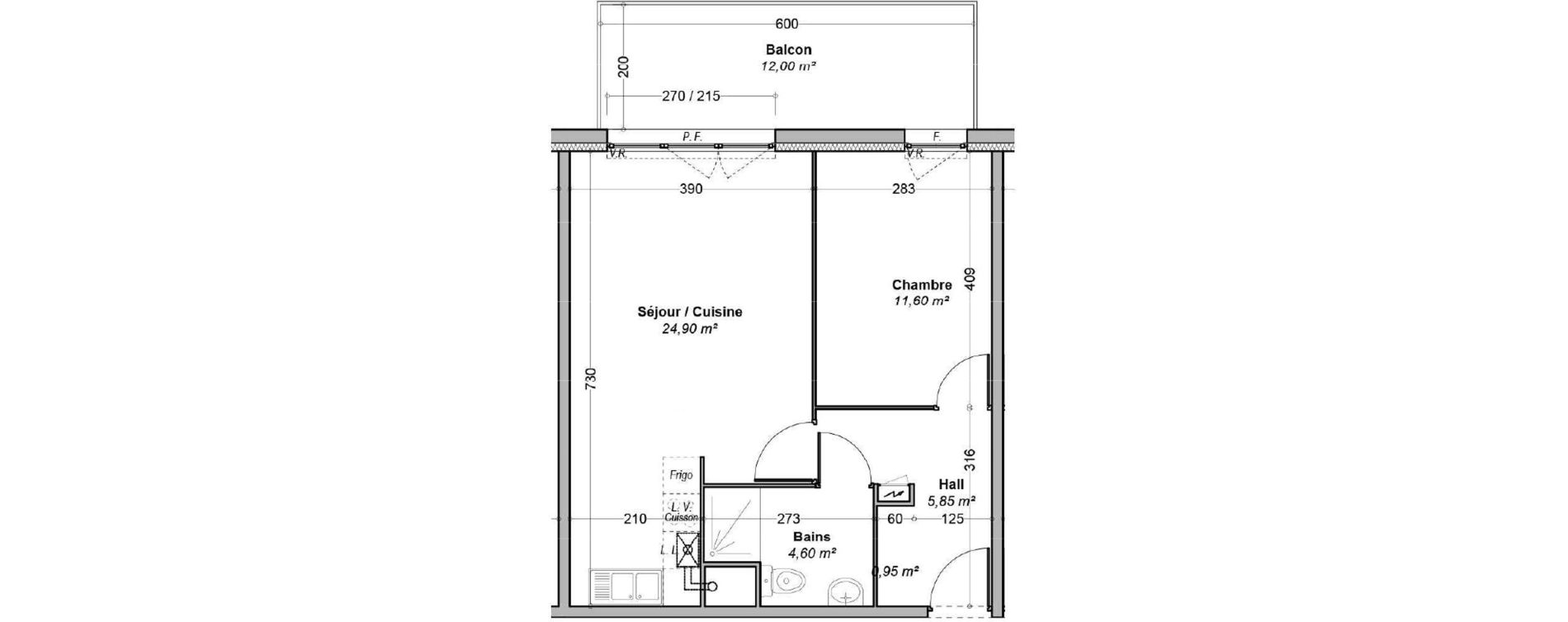 Appartement T2 de 47,90 m2 &agrave; Coudekerque-Branche Centre