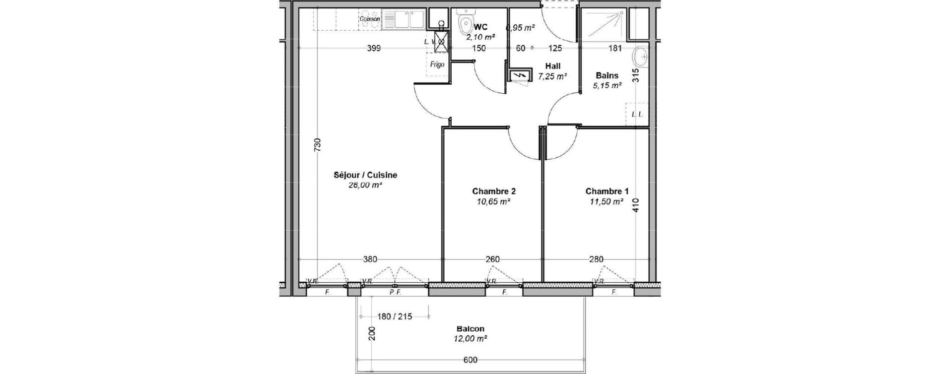 Appartement T3 de 65,60 m2 &agrave; Coudekerque-Branche Centre