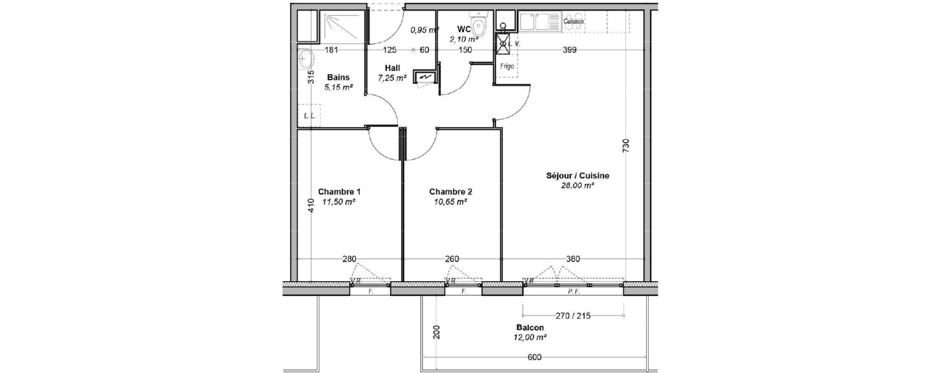 Appartement T3 de 65,60 m2 &agrave; Coudekerque-Branche Centre