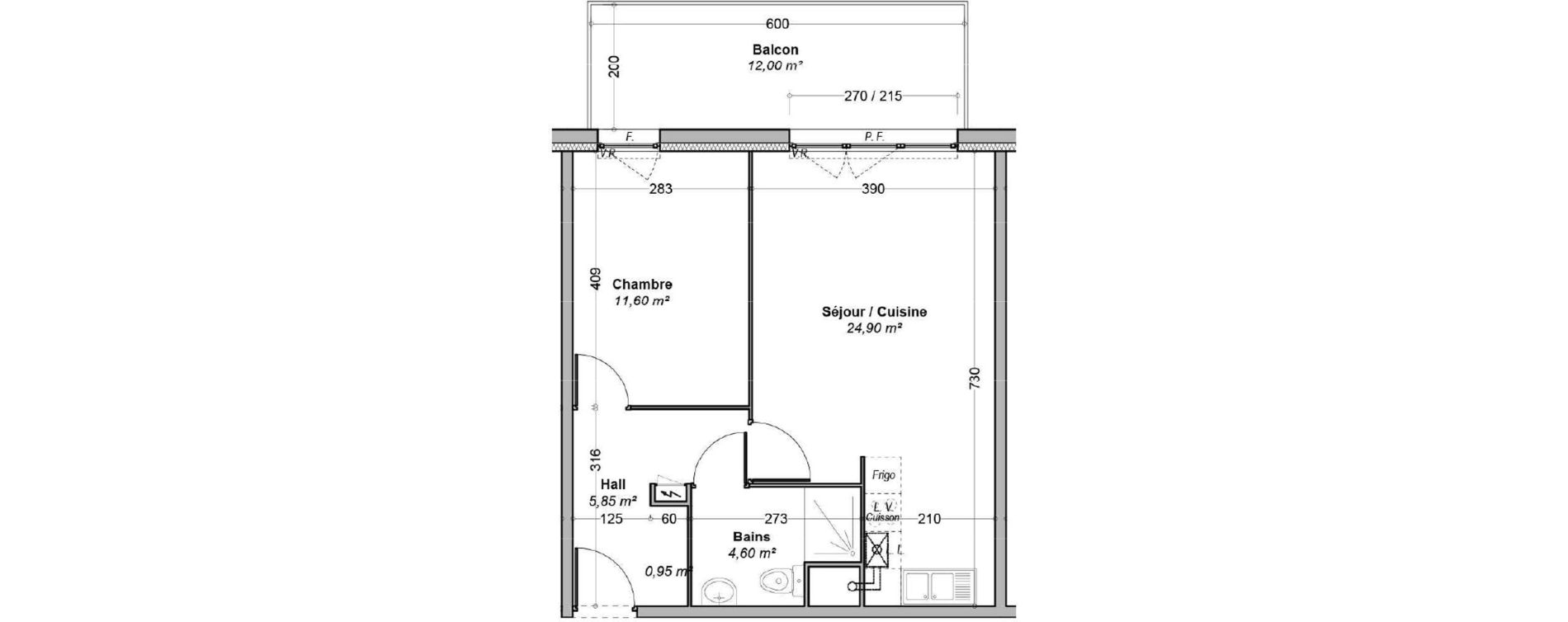 Appartement T2 de 47,90 m2 &agrave; Coudekerque-Branche Centre