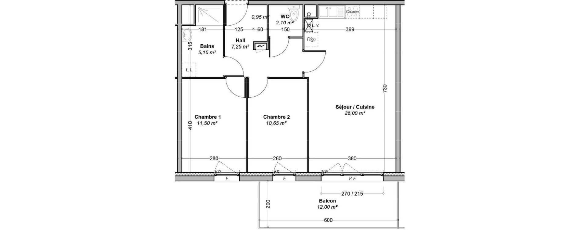 Appartement T3 de 65,60 m2 &agrave; Coudekerque-Branche Centre