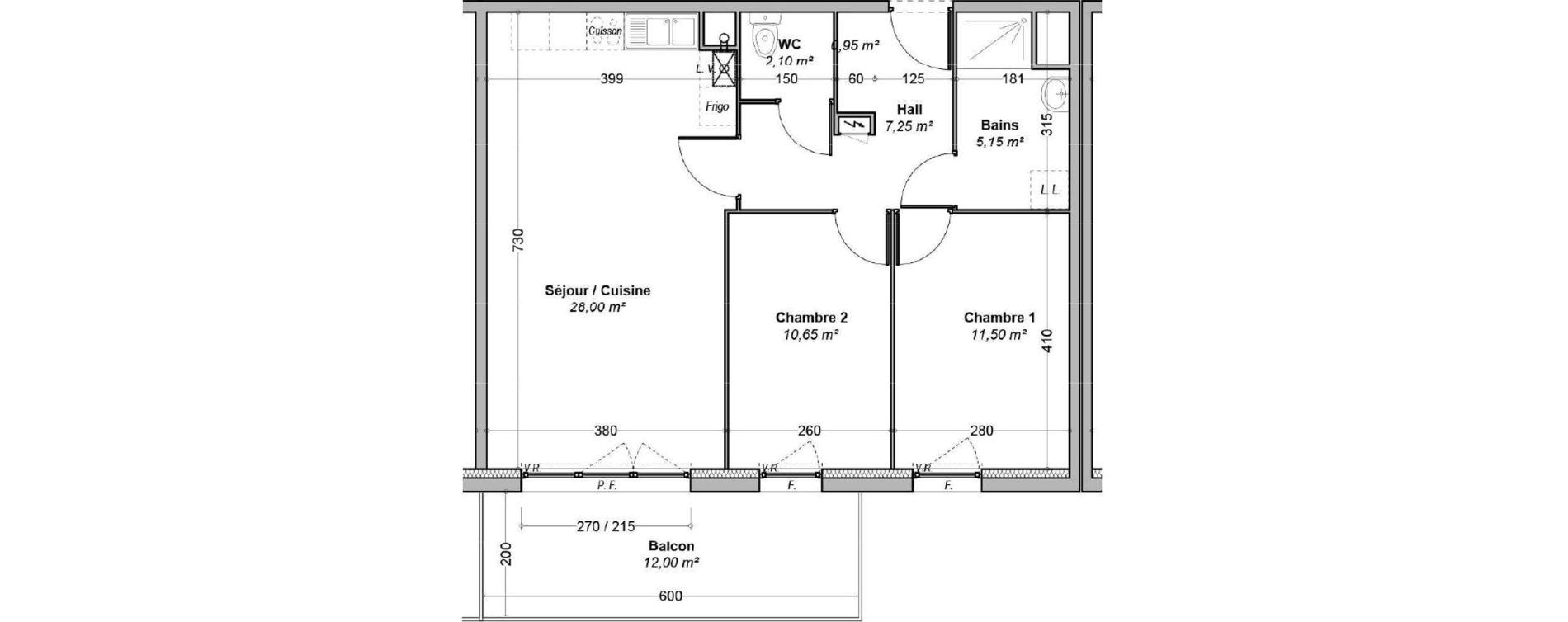 Appartement T3 de 65,60 m2 &agrave; Coudekerque-Branche Centre