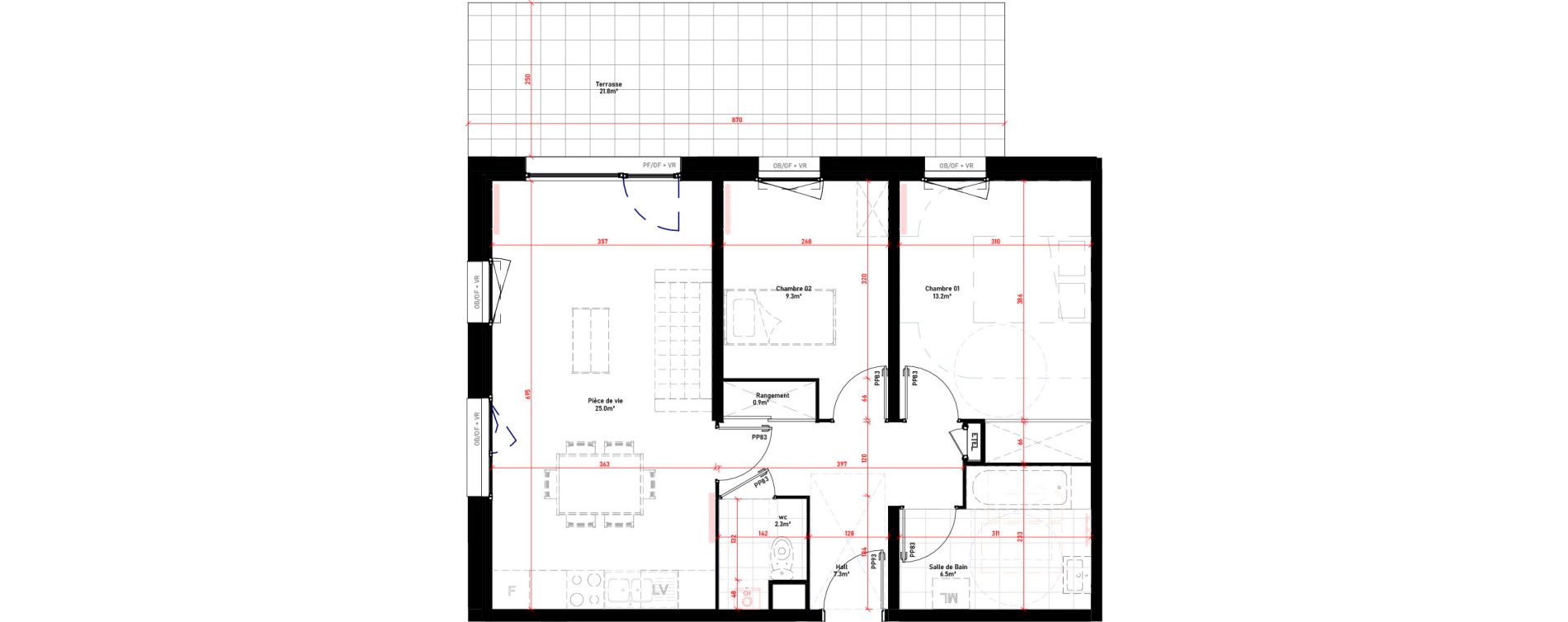 Appartement T3 de 64,50 m2 &agrave; Croix Saint-pierre