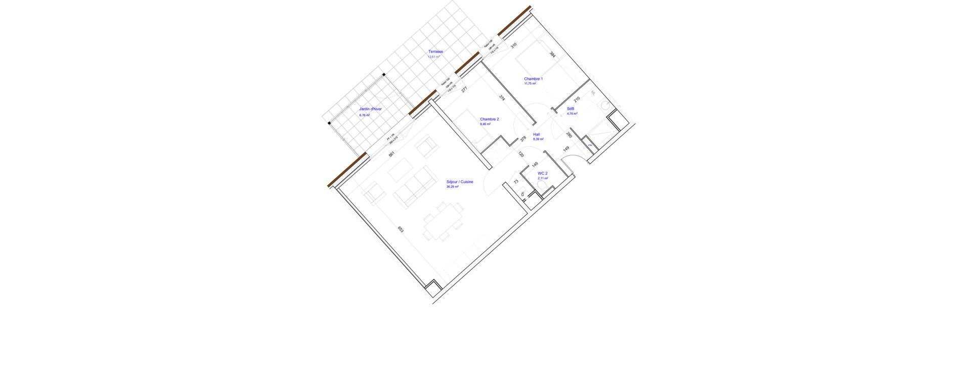 Appartement T3 de 72,76 m2 &agrave; Croix Beaumont