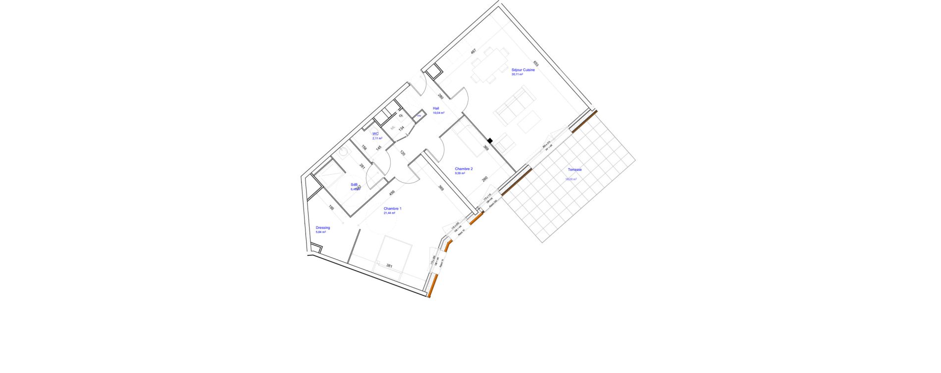 Appartement T3 de 85,42 m2 &agrave; Croix Beaumont