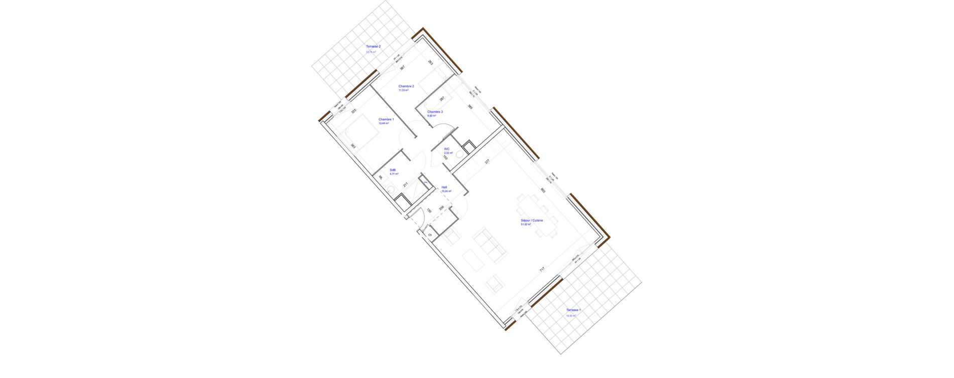Appartement T4 de 102,24 m2 &agrave; Croix Beaumont