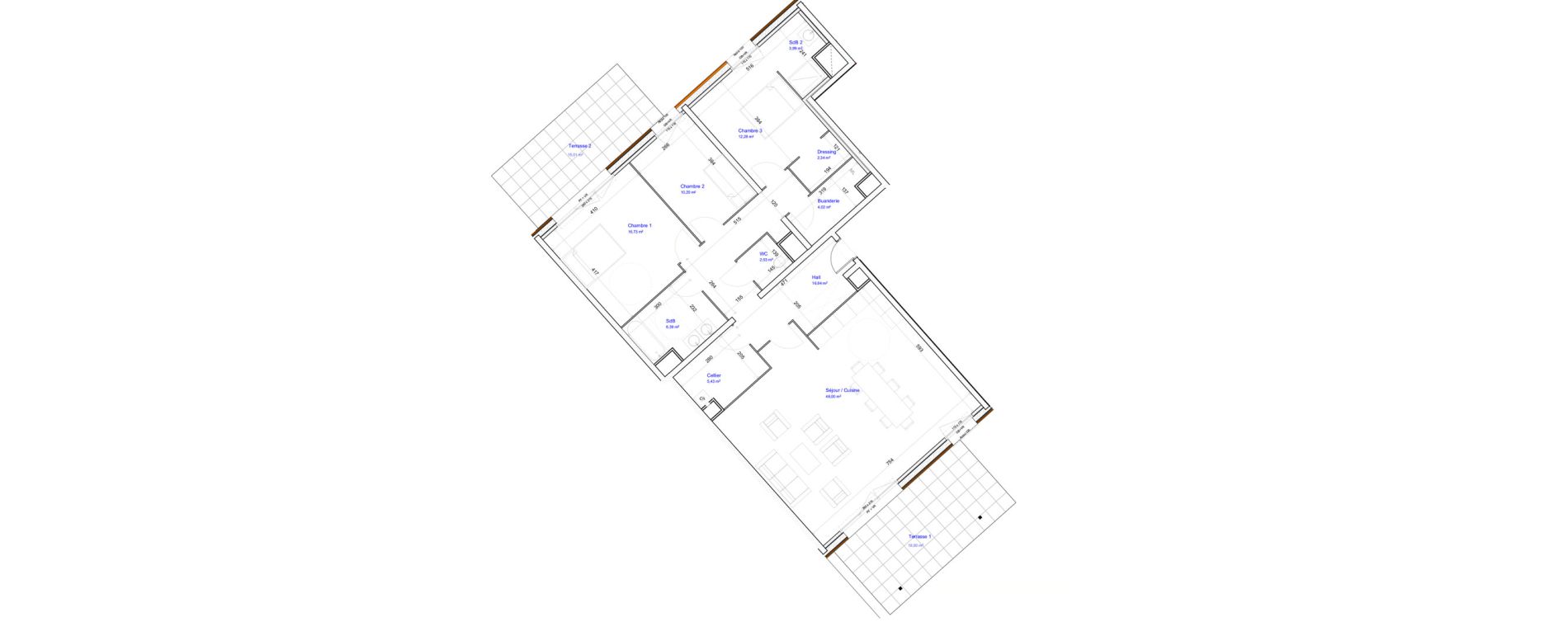 Appartement T4 de 126,35 m2 &agrave; Croix Beaumont