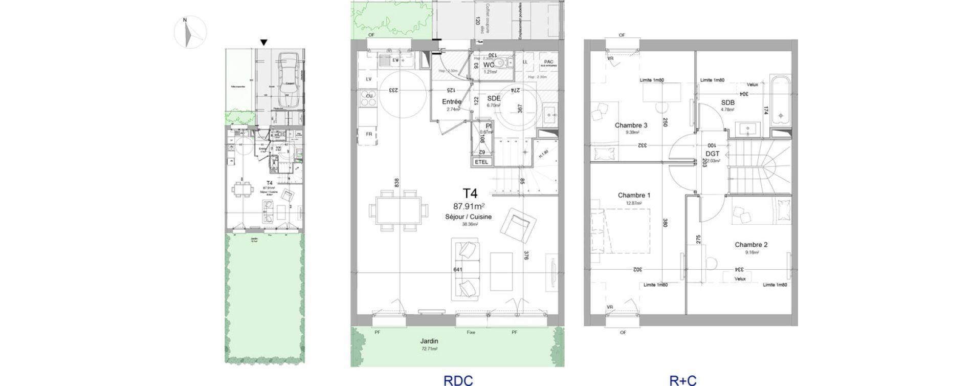 Maison T4 de 87,91 m2 &agrave; Douai Scarpe et derivation