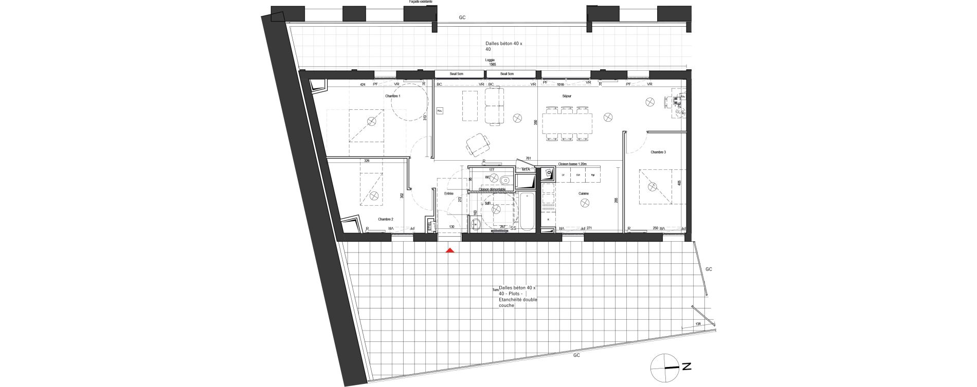 Appartement T4 de 85,41 m2 &agrave; Dunkerque Citadelle - victoire - grand large