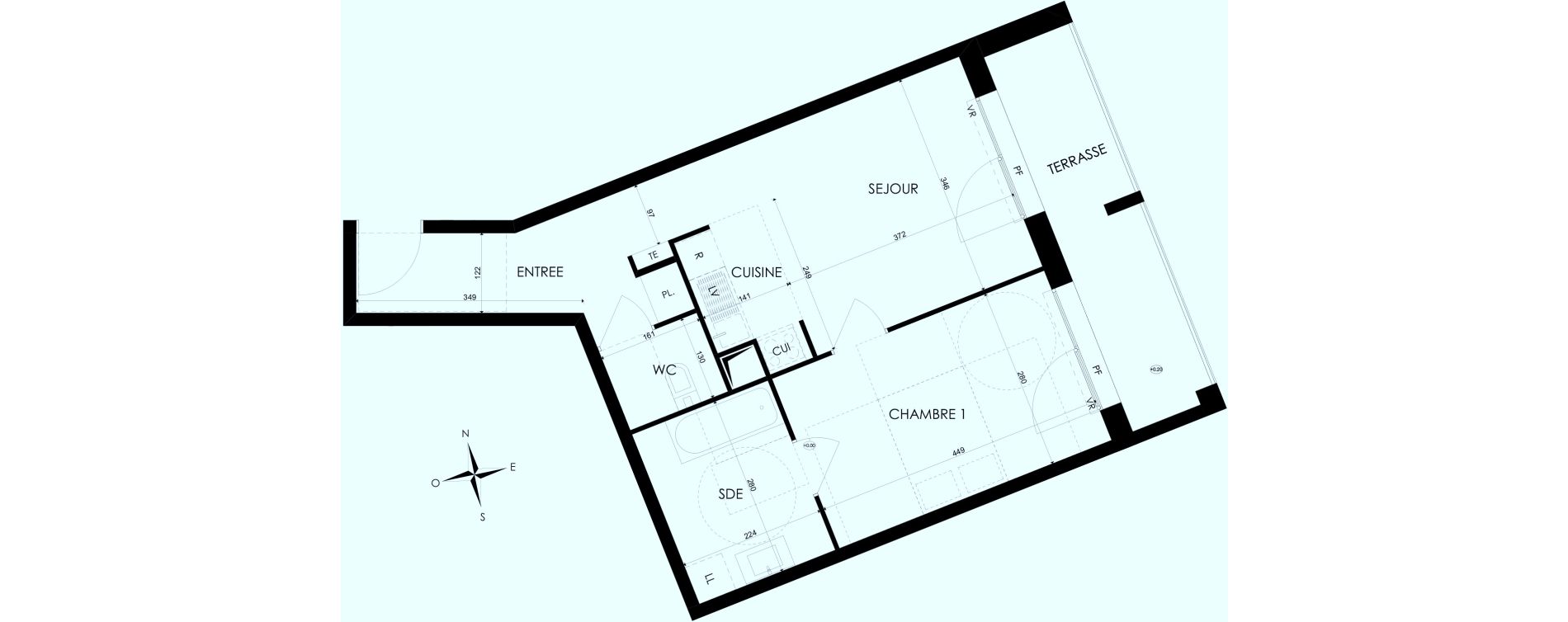 Appartement T2 de 45,65 m2 &agrave; Dunkerque Centre
